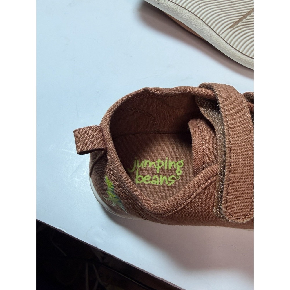 Jumping Beans • Toddler Tennis Shoes Size 8 Medium Brown With White Toes & Trim. - Picture 6 of 7